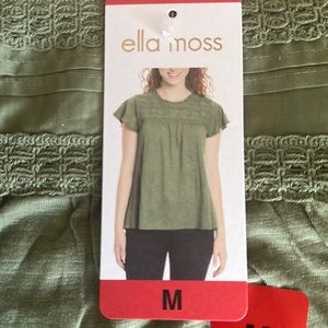 Ella Moss Ladies' Lace Trim Knit Top